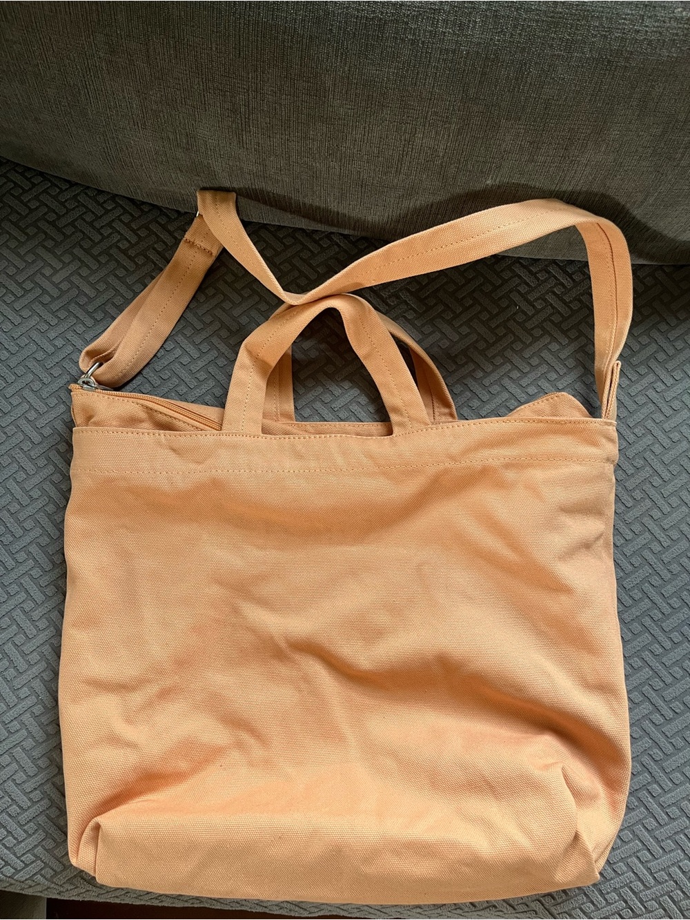 BAGGU Canvas Tote in Peachy Orange